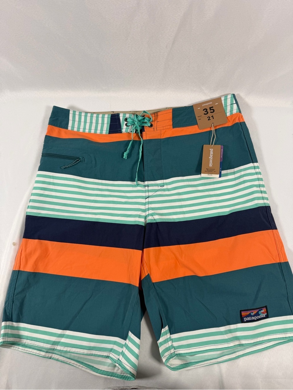 Patagonia Stretch Wavefarer Boardshorts Swim Shorts Men's Size 35 NEW